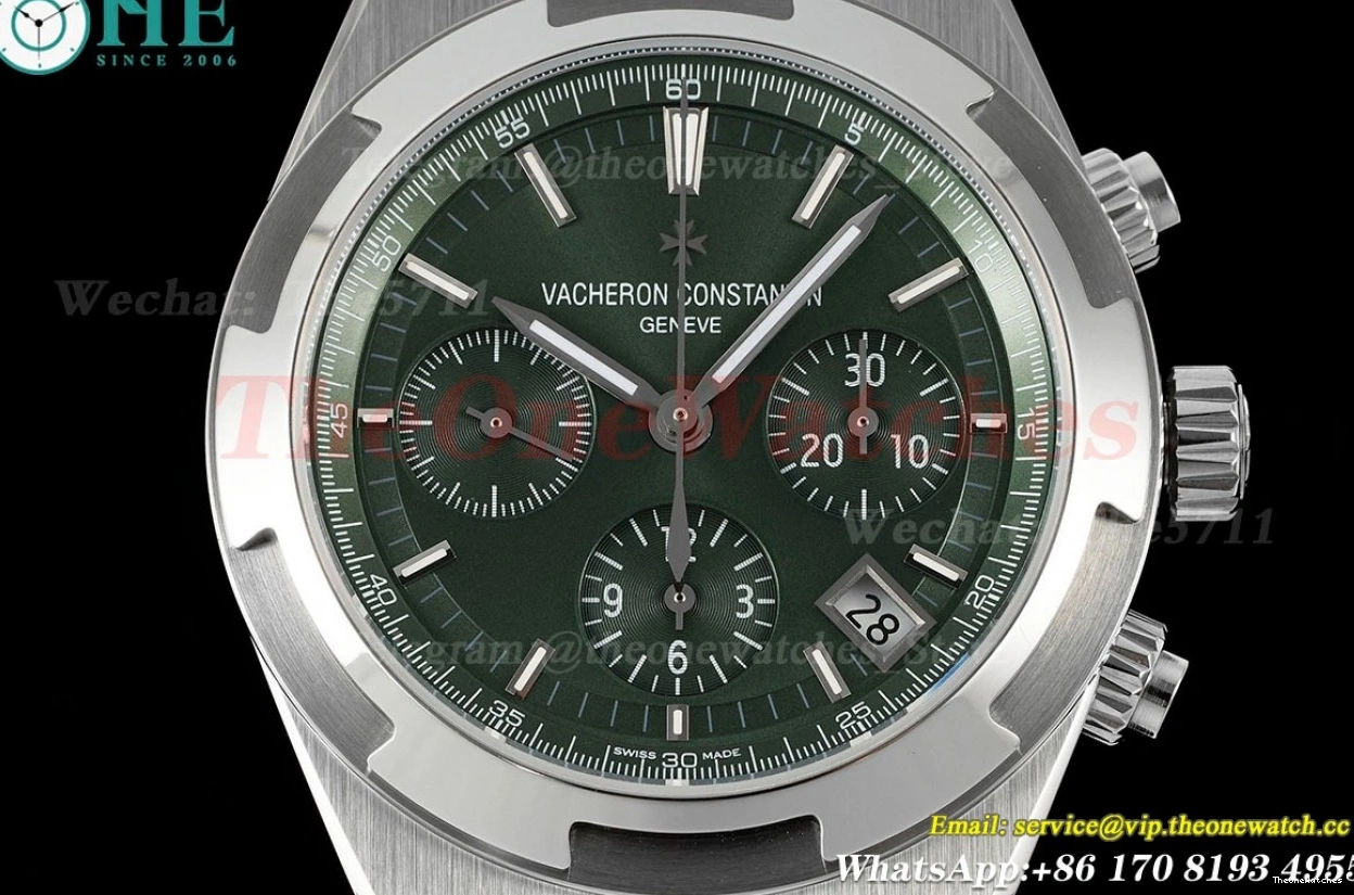 Overseas 5520V RU Dial 8F A7750 Green 41mm SS Mod 0309